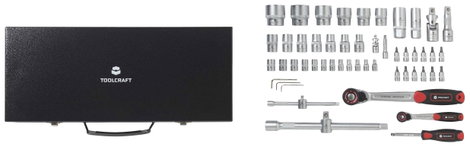 TOOLCRAFT TO-9626409 Átváltó racsni készlet 1/4 (6,3 mm), 1/2 (12,5 mm) 44.5 cm 5. kép