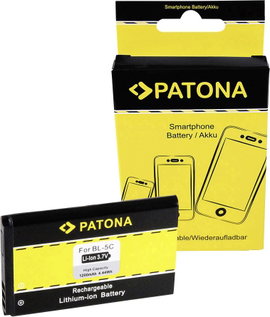 Patona BL-5C 6600/3100/7610/6230 Kamera akku Megfelelő eredeti akku (kamera) BL-5CA, BL-5CB, BL-5C, 