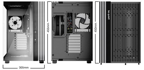 BeQuiet LIGHT BASE 600 LX Black Midi torony Számítógép ház Fekete 2. kép