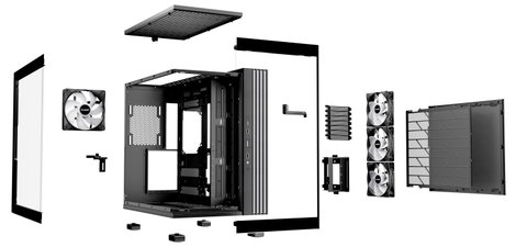 BeQuiet LIGHT BASE 600 LX Black Midi torony Számítógép ház Fekete 4. kép