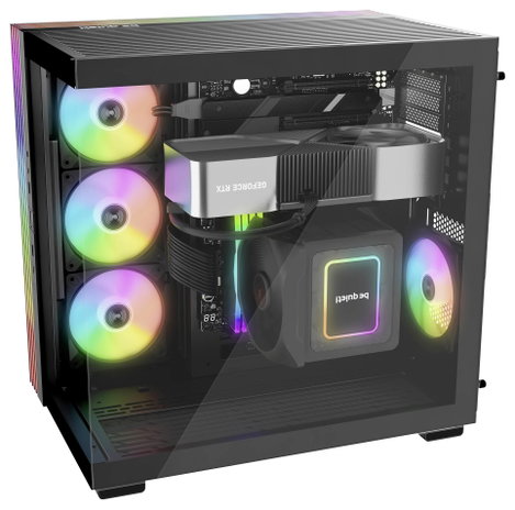 BeQuiet LIGHT BASE 600 LX Black Midi torony Számítógép ház Fekete 5. kép
