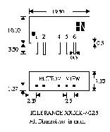 DC/DC átalakító, 2 W, SIM2 SIL7 sorozat, bemenet: 5 V, kimenet: 15 V 132 mA 2 W, HN Power SIM2-0515S 3. kép