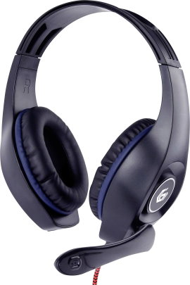 Gembird GHS-05-B Gamer On Ear headset Vezetékes Stereo Fekete, Kék Hangerő szabályozás