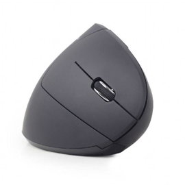 Gembird MUSW-ERGO-01 Ergonomikus egér Rádiójel vezérlésű Optikai Fekete 6 Gombok 1600 dpi Ergonómiku