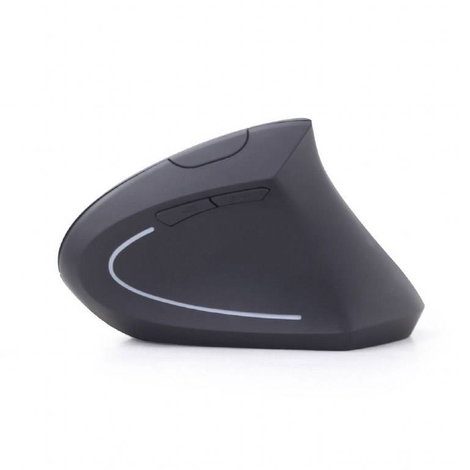 Gembird MUSW-ERGO-01 Ergonomikus egér Rádiójel vezérlésű Optikai Fekete 6 Gombok 1600 dpi Ergonómiku 2. kép