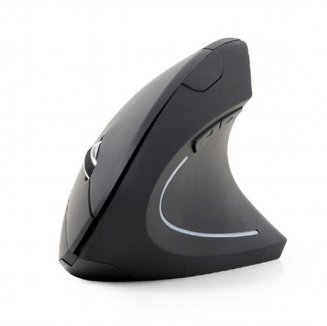 Gembird MUSW-ERGO-01 Ergonomikus egér Rádiójel vezérlésű Optikai Fekete 6 Gombok 1600 dpi Ergonómiku 4. kép