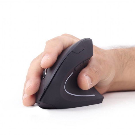 Gembird MUSW-ERGO-01 Ergonomikus egér Rádiójel vezérlésű Optikai Fekete 6 Gombok 1600 dpi Ergonómiku 6. kép