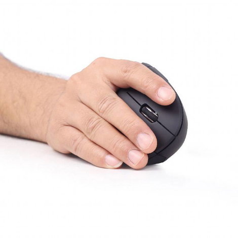 Gembird MUSW-ERGO-01 Ergonomikus egér Rádiójel vezérlésű Optikai Fekete 6 Gombok 1600 dpi Ergonómiku 7. kép
