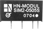 DC/DC átalakító, 2 W, SIM2 SIL7 sorozat, bemenet: 12 V, kimenet: ±12 V ±82 mA 2 W, HN Power SIM2-121 bélyegkép