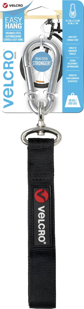 VELCRO® VELCRO Tépőzáras heveder Pánttal Extra erős (H x Sz) 610 mm x 25 mm Fekete 1 db