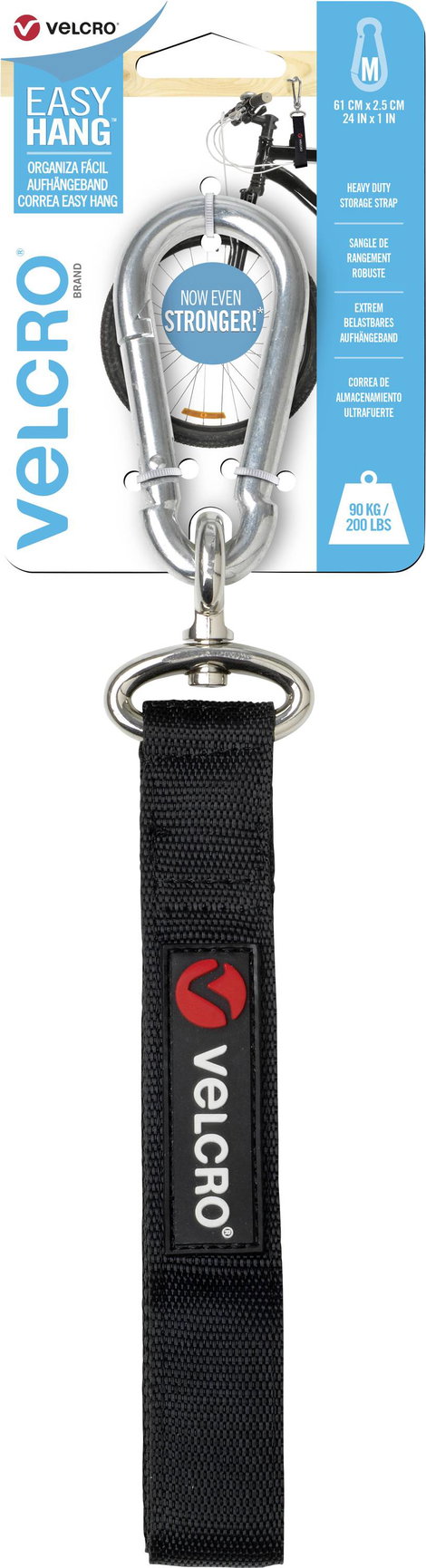 VELCRO® VELCRO Tépőzáras heveder Pánttal Extra erős (H x Sz) 610 mm x 25 mm Fekete 1 db