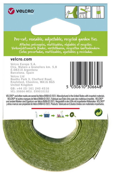 VELCRO® Univerzális Tépőzár Kötegeléshez, Növényekhez és a kertben Bolyhos és horgos fél (H x Sz) 20 2. kép