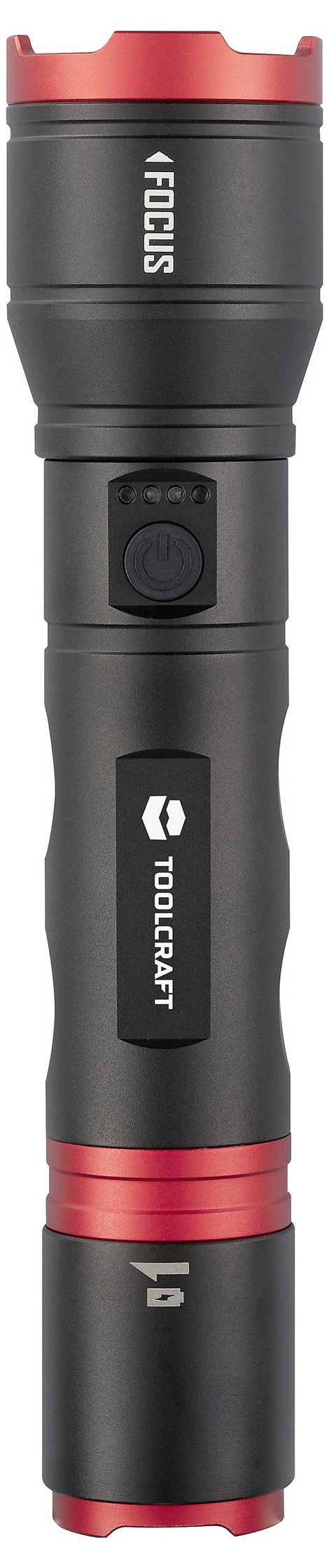 TOOLCRAFT Kézilámpa Li-ion akkuk, vagy elemes működés Állítható, Beállítható pontnagyság, Stroboszkó 2. kép