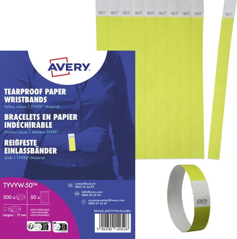 Avery-Zweckform TYVYW-50 #####Einlassband (H x Sz) 256 mm x 19 mm Ragasztócsíkok 500 db