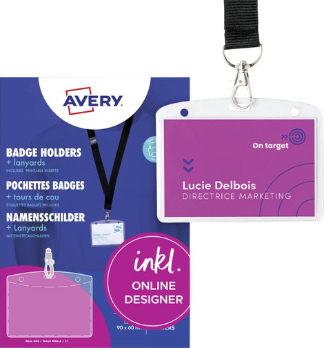 Avery-Zweckform 4825 Névtábla (Sz x Ma) 90 mm x 60 mm 10 db