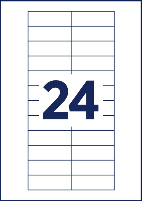 Avery-Zweckform DPC6422A-10 Névtábla behelyezhető tábla 64 mm x 22 mm Fehér 2. kép