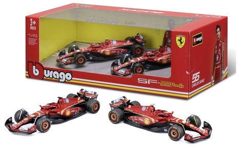 Bburago F1 Ferrari SF-24 ´24 2er-Set 1:43 Autómodell 3. kép
