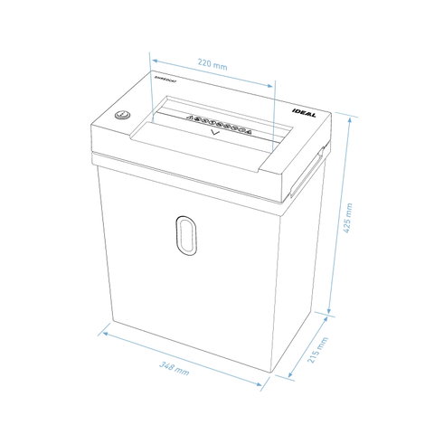 Ideal Shredcat 8200 CC 2 x 12 mm Iratmegsemmisítő 6. kép