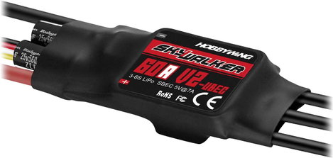 Hobbywing Skywalker V2 60A Brushless repülőmodell menetszabályozó Terhelhetőség (max. A): 80 A