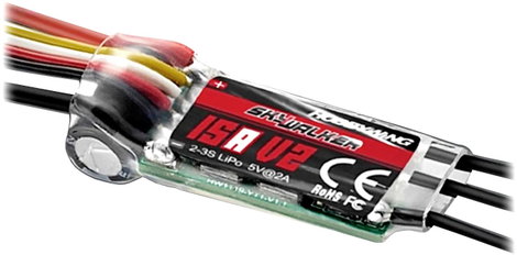 Hobbywing Skywalker V2 15A Brushless repülőmodell menetszabályozó Terhelhetőség (max. A): 30 A