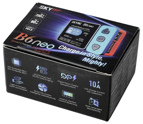 SKYRC B6neo Modell töltő 10 A Ólom, LiFePO, LiHV, Lítiumion, LiPolimer, NiCd, NiMH 5. kép