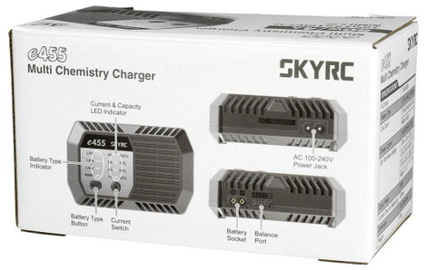 SKYRC e455 AC Modell töltő 4 A Lítiumion, LiPolimer, NiMH 4. kép