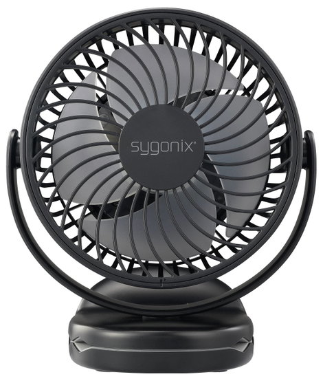 Sygonix Akkus ventilátor 4 W Fekete 2. kép