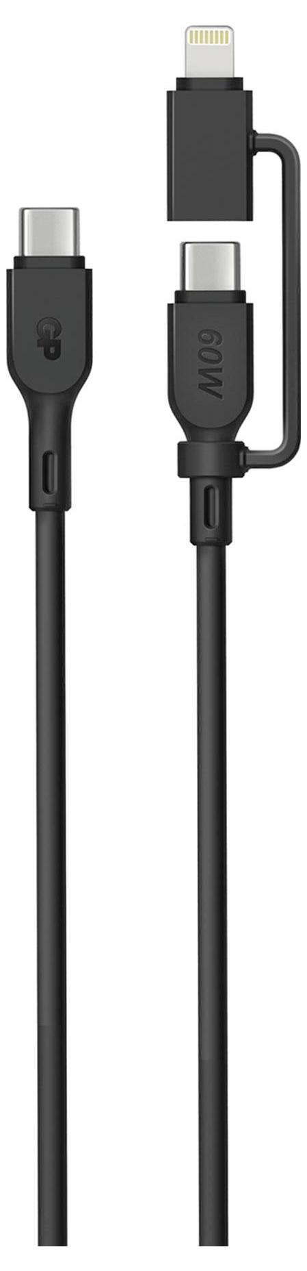 GP USB kábel USB-C®, Apple Lightning dugó 1.5 m Fekete GPCBCXBPBKUSB964 2. kép
