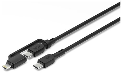 GP USB kábel USB-C®, Apple Lightning dugó 1.5 m Fekete GPCBCXBPBKUSB964 3. kép