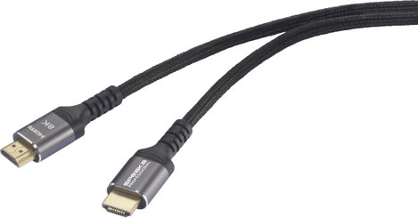 SpeaKa Professional HDMI Csatlakozókábel HDMI-A dugó, HDMI-A dugó 5.00 m Fekete SP-13138300 8K UHD H