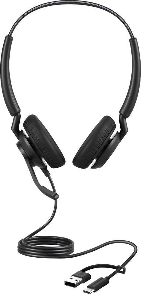 Jabra Engage 40 Telefon On Ear headset Vezetékes Stereo Fekete mikrofon zajelnyomás, Noise Cancellin