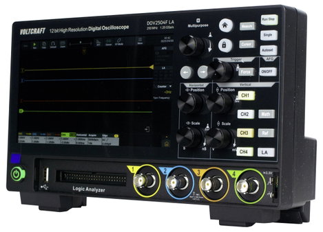 VOLTCRAFT DOV2504F LA Digitális oszcilloszkóp 250 MHz 4 csatornás 1.25 GSa/mp 100 Mpts 12 bit Digitá 3. kép
