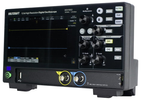 VOLTCRAFT DOV1002 Digitális oszcilloszkóp 100 MHz 2 csatornás 1.25 GSa/mp 50 Mpts 12 bit Digitális m 3. kép