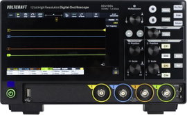 VOLTCRAFT DOV1004 Digitális oszcilloszkóp 100 MHz 4 csatornás 1.25 GSa/mp 50 Mpts 12 bit Digitális m