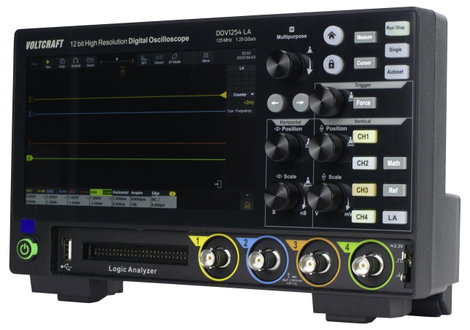 VOLTCRAFT DOV1254 LA Digitális oszcilloszkóp 125 MHz 4 csatornás 1.25 GSa/mp 100 Mpts 12 bit Digitál 2. kép