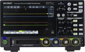 VOLTCRAFT DOV2504 LA Digitális oszcilloszkóp 250 MHz 4 csatornás 1.25 GSa/mp 100 Mpts 12 bit Digitál