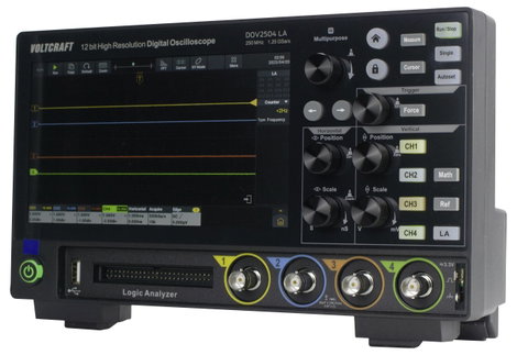 VOLTCRAFT DOV2504 LA Digitális oszcilloszkóp 250 MHz 4 csatornás 1.25 GSa/mp 100 Mpts 12 bit Digitál 3. kép