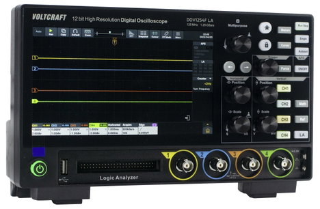 VOLTCRAFT DOV1254F LA Digitális oszcilloszkóp 125 MHz 4 csatornás 1.25 GSa/mp 100 Mpts 12 bit Digitá 2. kép