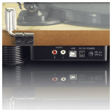 Lenco LS-50WD - Plattenspieler mit integrierten Lautsprechern - USB-Recording - Holz Lemezjátszó 4. kép