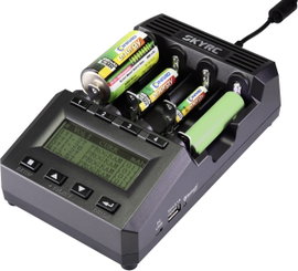 SKYRC MC3000 Hengeres akku töltő Lítiumion, LiFePO, LiPolimer, NiCd, NiMH, NiZn, RAM 10440, 14500, 1