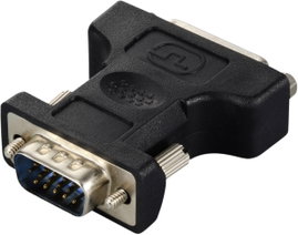 Renkforce RF-6667626 DVI / VGA Átalakító [1x DVI alj, 24+5 pólusú - 1x VGA dugó] Fekete Csavarozható