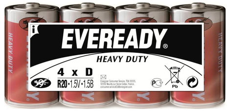 Góliátelem Eveready SHD Cink-szén 1.5 V 4 db