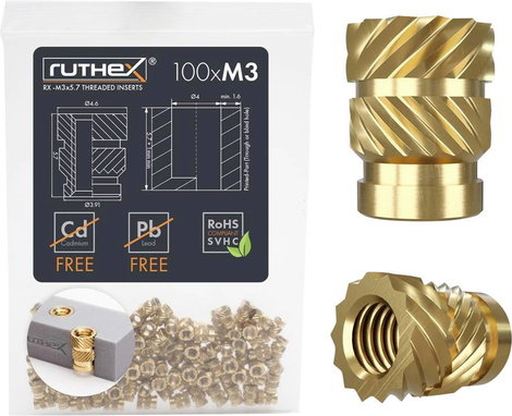 ruthex menetes betét RX-M3x5.7 GE-M3x57-001
