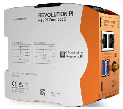 Revolution Pi by Kunbus RevPi Connect 5 100418 SPS bővítő egység 24 V/DC