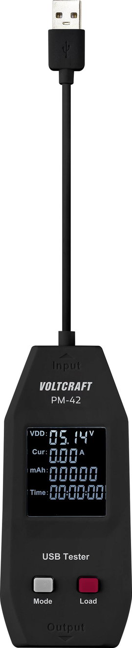 VOLTCRAFT PM-42 USB-s áramerősség mérő digitális vizsgálókábellel