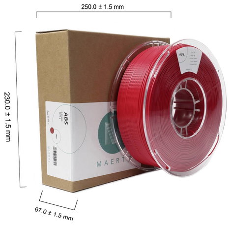 Maertz PMMA-1010-004 PMMA-1010-004 3D nyomtatószál ABS műanyag vegyileg ellenálló 1.75 mm 1000 g Pir 2. kép