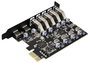 Renkforce RF-6613198 5+2 port USB 3.0 kontroller kártya USB-A (USB 3.0), USB-C® (USB 3.2 Gen 1) PCIe 2. bélyegkép