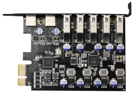 Renkforce RF-6613198 5+2 port USB 3.0 kontroller kártya USB-A (USB 3.0), USB-C® (USB 3.2 Gen 1) PCIe 3. kép