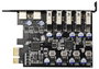 Renkforce RF-6613198 5+2 port USB 3.0 kontroller kártya USB-A (USB 3.0), USB-C® (USB 3.2 Gen 1) PCIe 3. bélyegkép