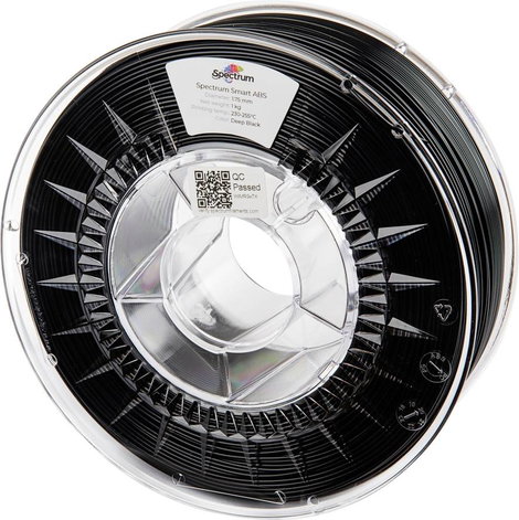 Spectrum Filaments 80088 smart ABS 3D nyomtatószál ABS műanyag ütésálló 1.75 mm 1000 g Mélyfekete, F